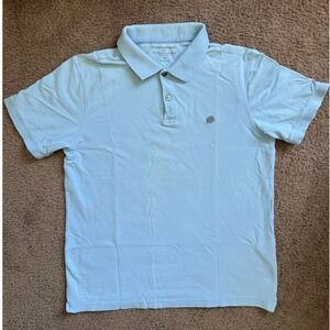 Banana Republic Mens Polo Shirt Size M Light Blue Classic Fit Short Sleeve‎